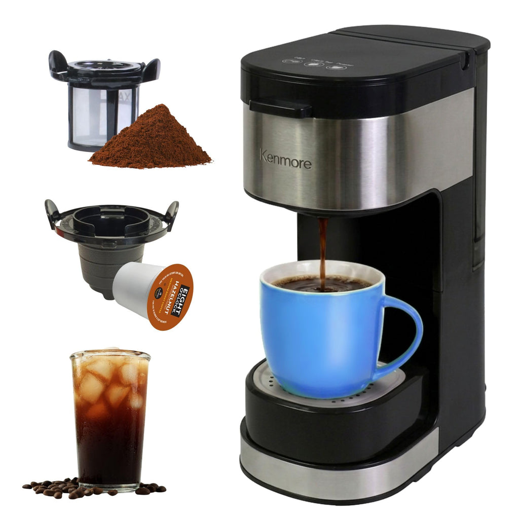 Single Serve Coffee Maker 6–12 Oz Black F1028