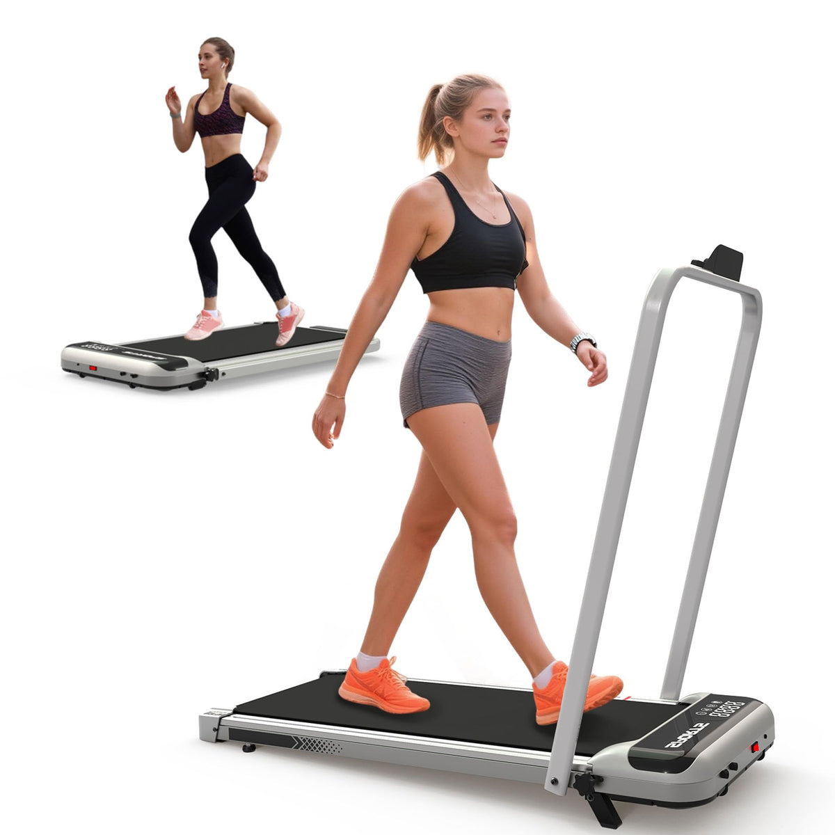 3 in 1 Compact Under Desk Treadmill with Handle Bar F6322