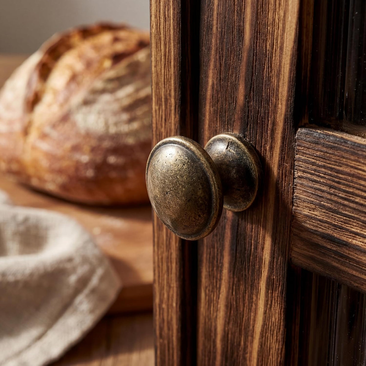Wooden Bread Box with Glass Doors W285608