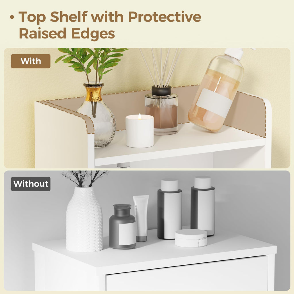 White 2 Door Bathroom Storage Cabinet R7076