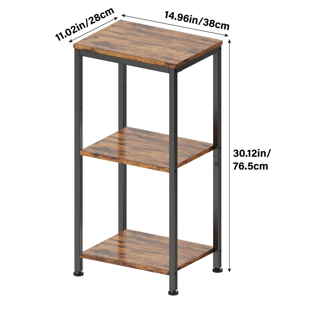 3 Tier End Table with Storage Shelves R439