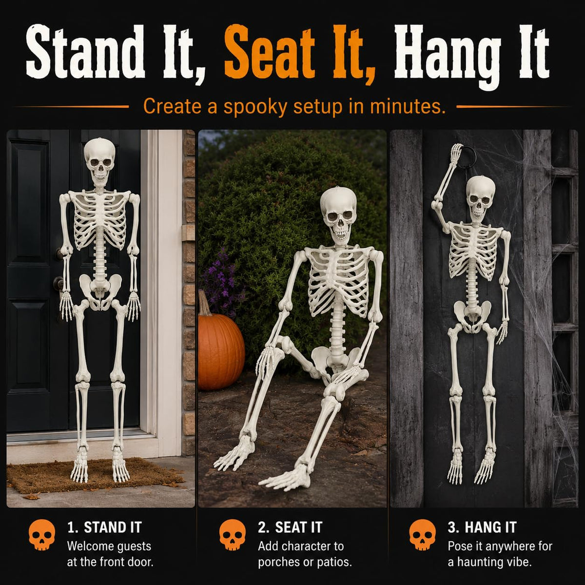 5.4 FT Poseable Skeleton F2641