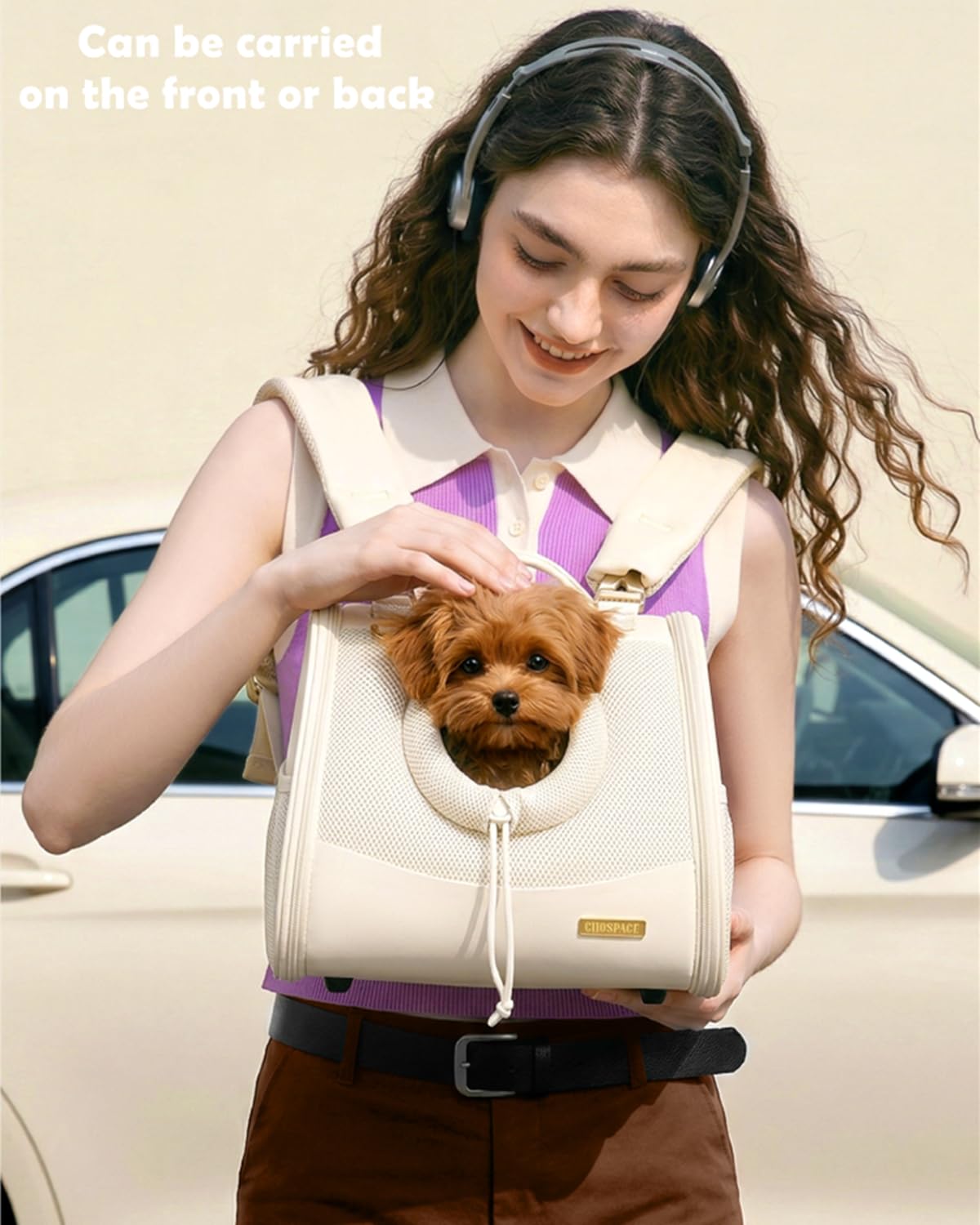 Adjustable Ventilated Front Facing Small Dog Cat Carrier Backpack K8153