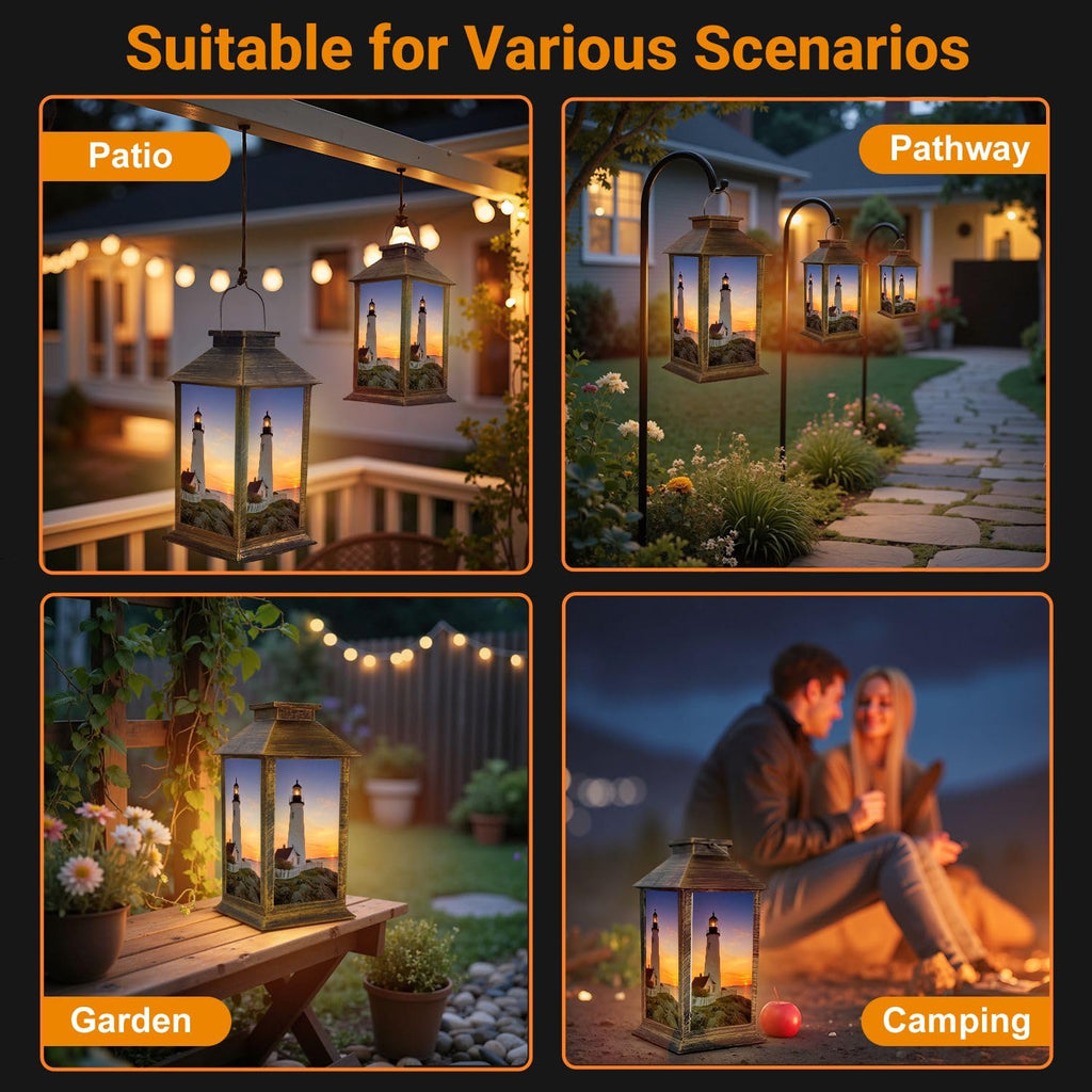 Solar Lantern Outdoor Waterproof LED Hanging Solar Lights B73754
