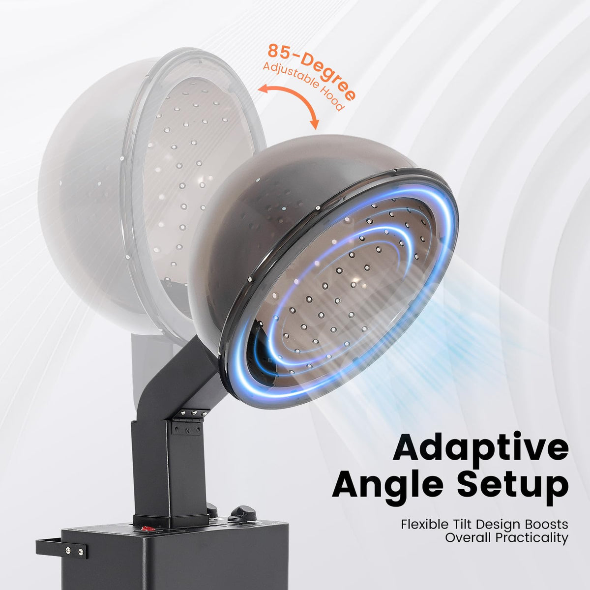 1200W Freestanding Hooded Hair Dryer with Wheels I652359