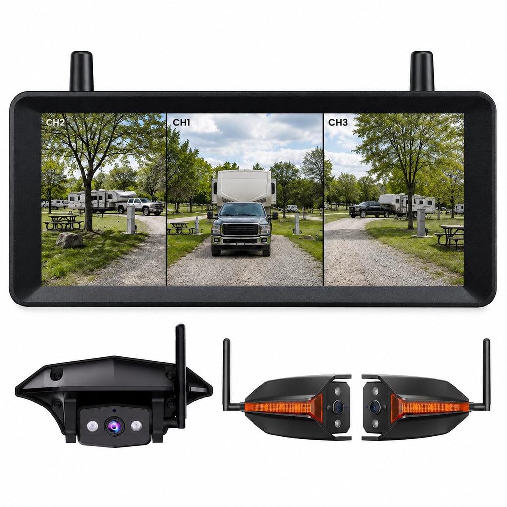 Wireless RV Backup Camera System with Rear & Side Cameras A434598