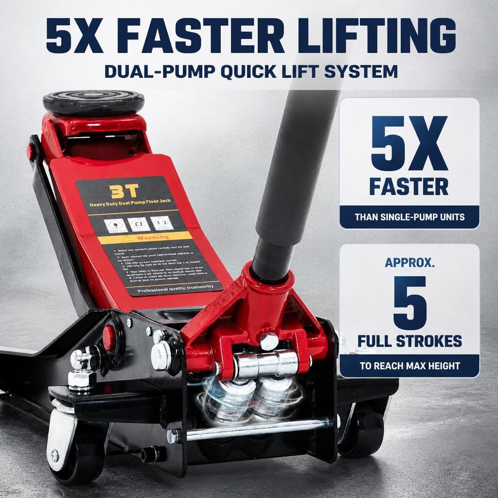 3 Ton Low Profile Steel Hydraulic Floor Jack F20570