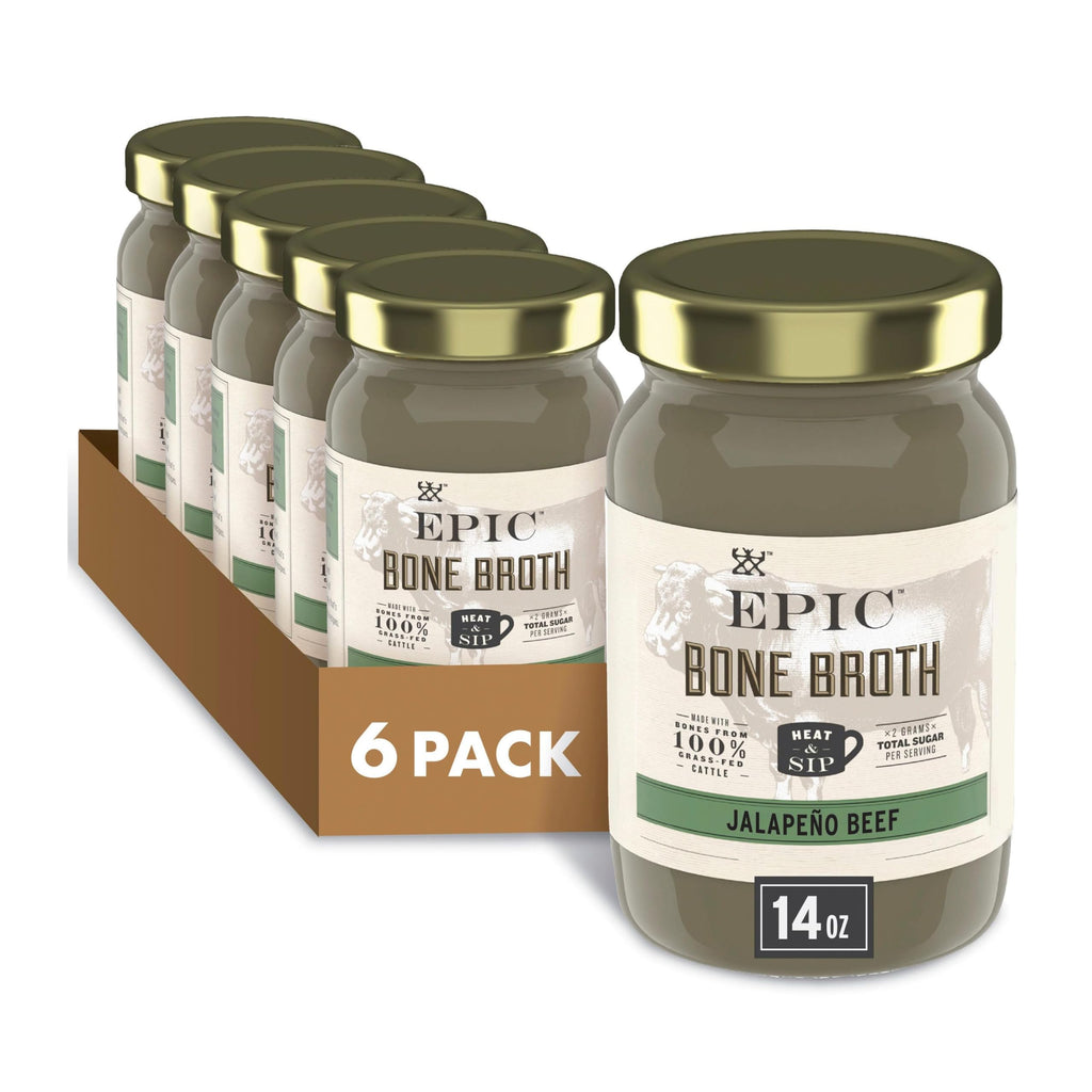 Beef Jalapeno Sea Salt Bone Broth 14 fl oz Pack of 6 Y536634