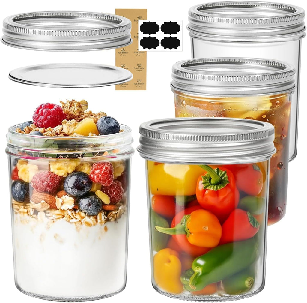 16 oz Wide Mouth Mason Jars 4 Pack C186424