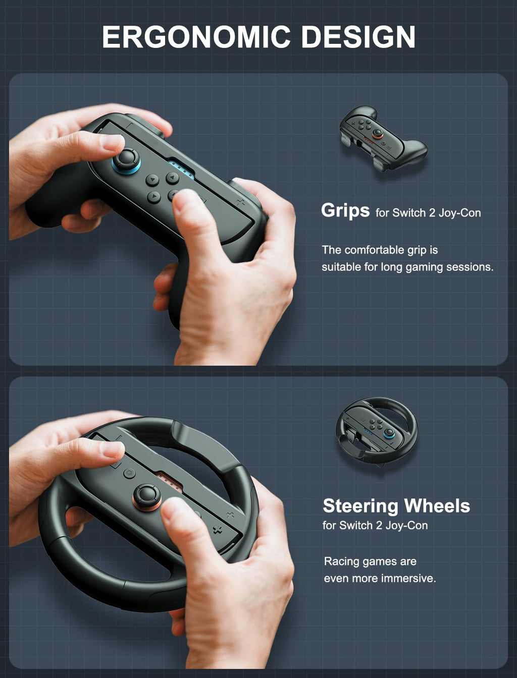 Joy-Con Grips & Steering Wheels Bundle O208372