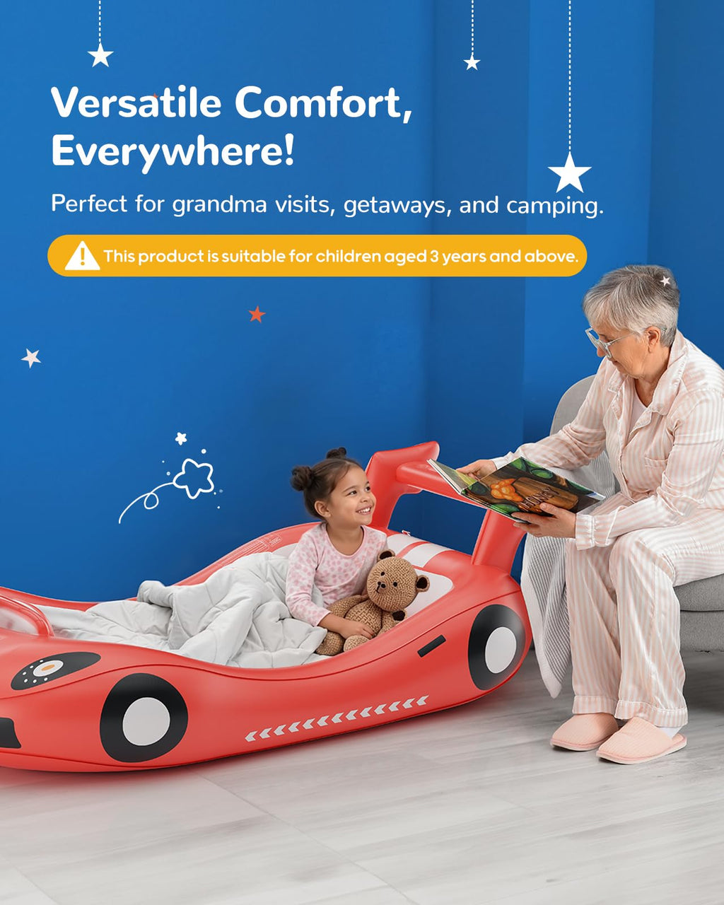 Inflatable Toddler Travel Bed with Electric Pump I3687