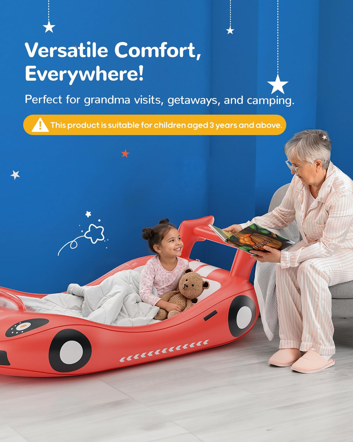 Inflatable Toddler Travel Bed with Electric Pump I3687