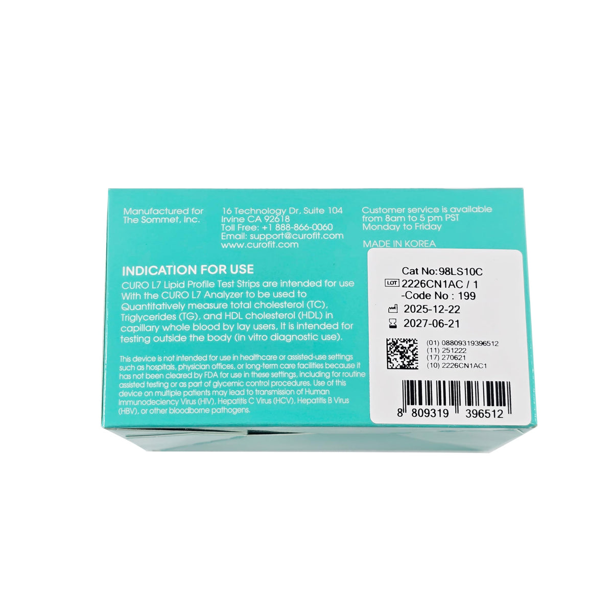 Blood Cholesterol Testing Kit with Test Strips and Lancets W828995