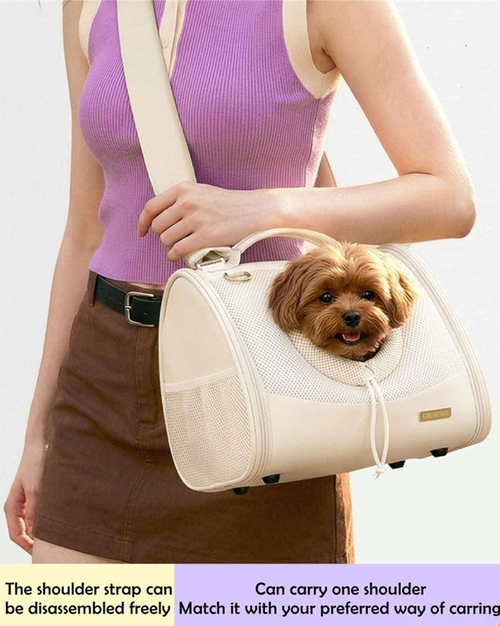 Adjustable Ventilated Front Facing Small Dog Cat Carrier Backpack K8153