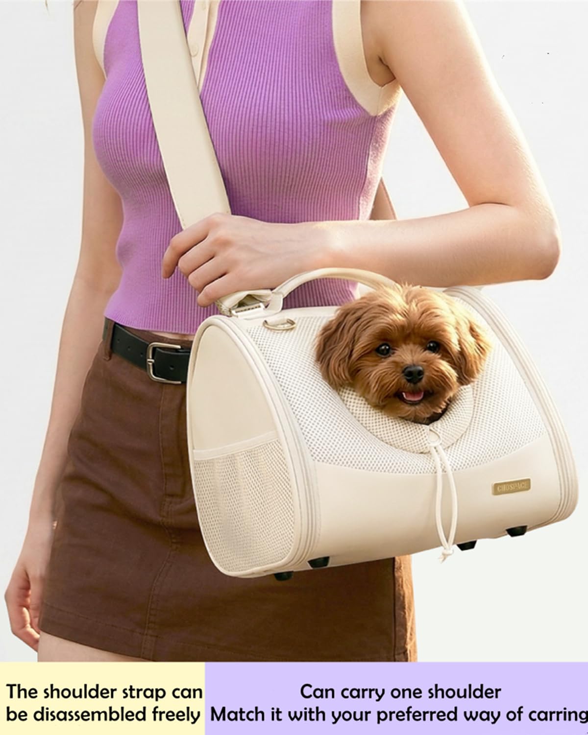 Adjustable Ventilated Front Facing Small Dog Cat Carrier Backpack K8153