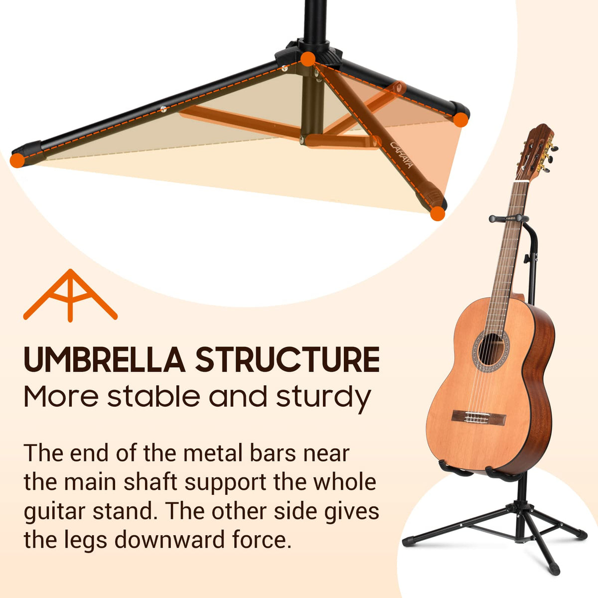 Height Adjustable Guitar Stand with Padded Foam X67597