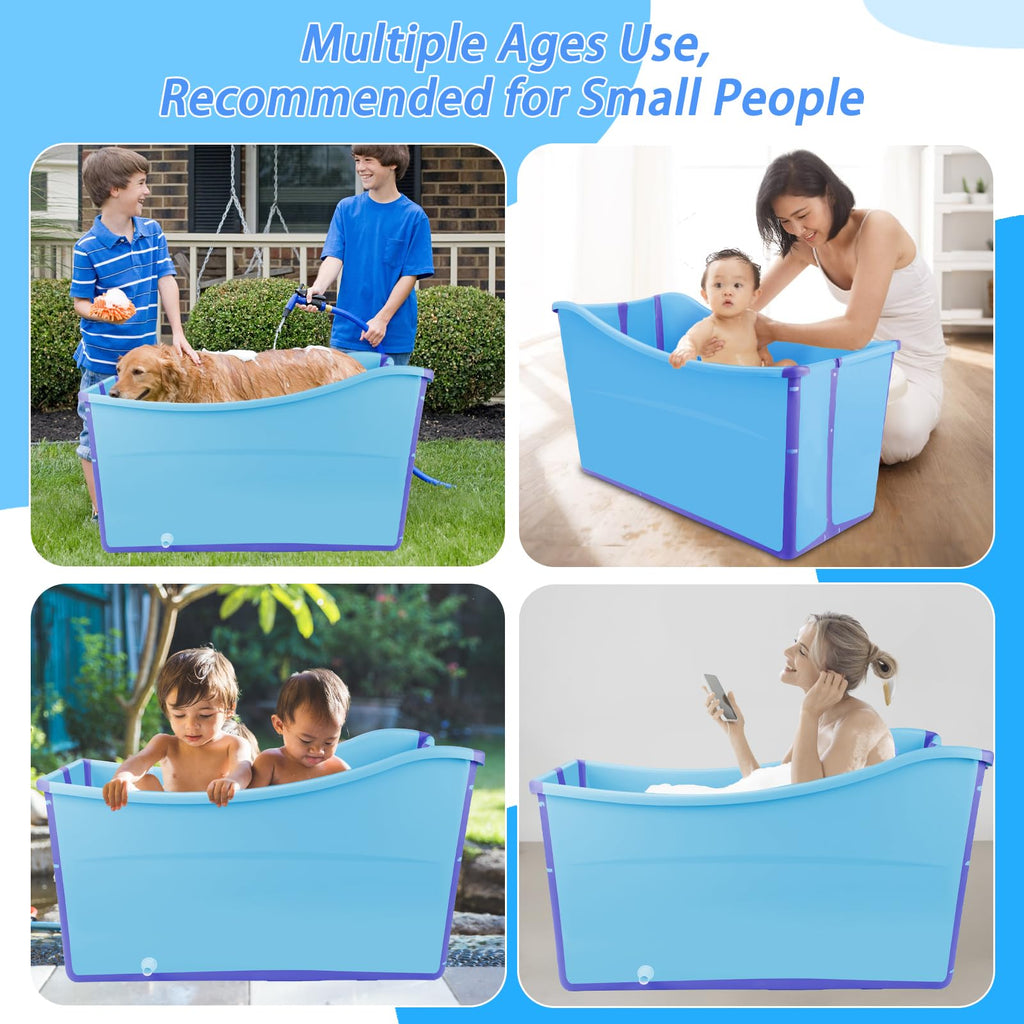Collapsible Extra Large Dog Bathtub with Drainage Pipe Q982134