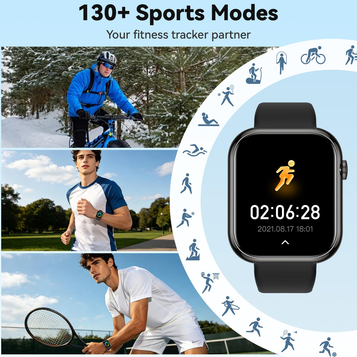 1.85" HD Touchscreen IP68 Waterproof Smart Watch S806