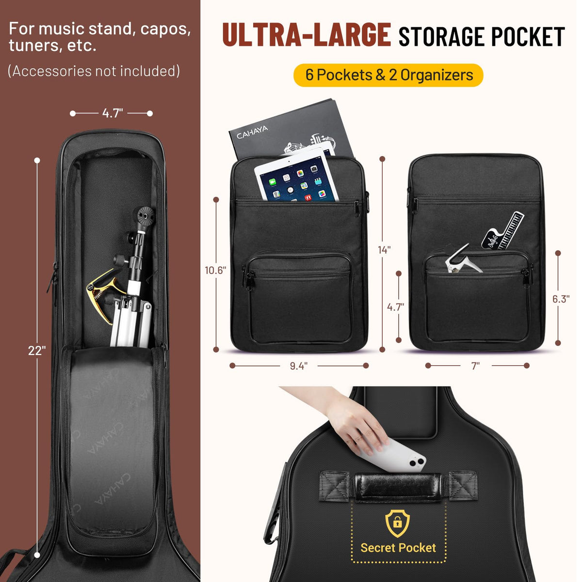 Thick Padding Waterproof Acoustic Guitar Bag 40 41 inch H4412