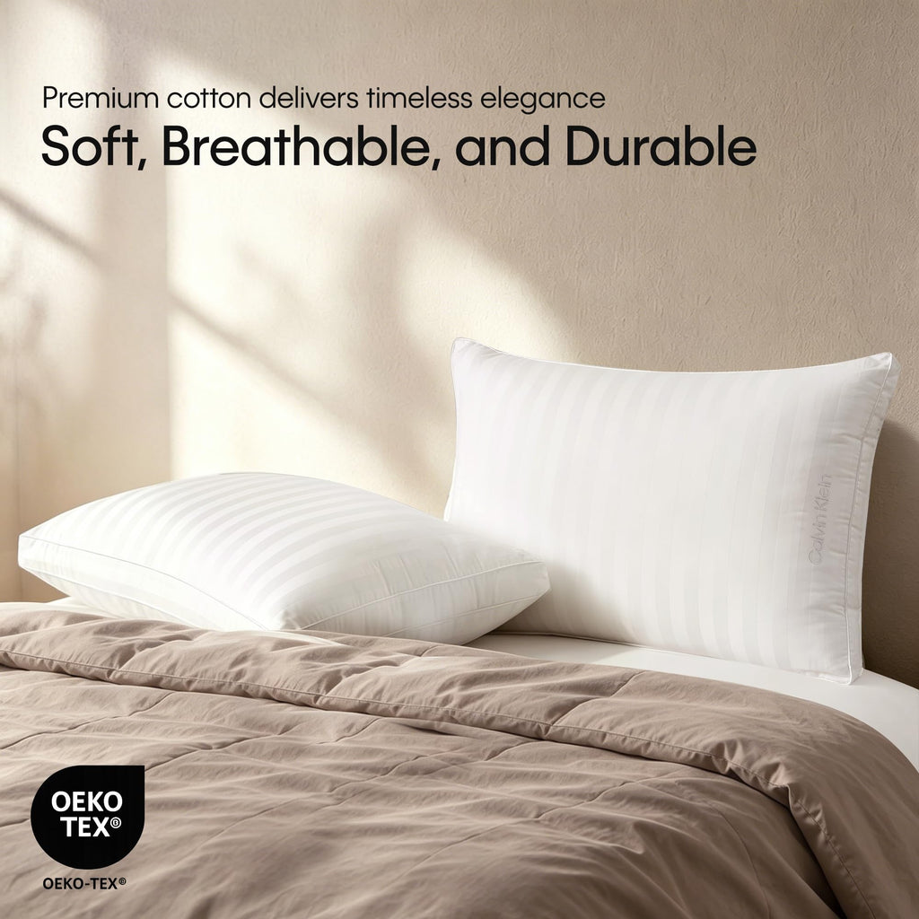 King Size Set of 2 Medium Soft Bed Pillows C552
