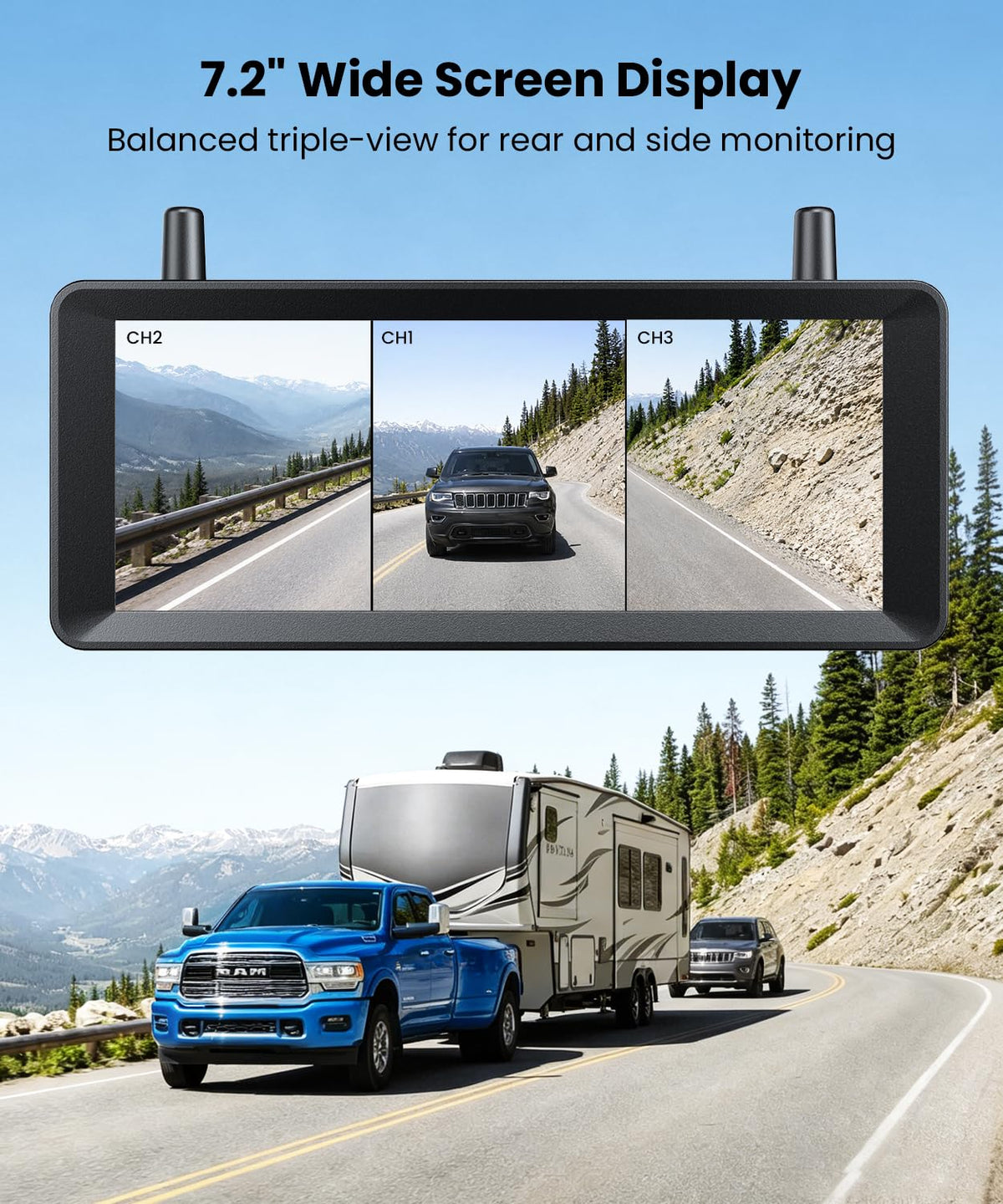 Wireless RV Backup Camera System with Rear & Side Cameras A434598