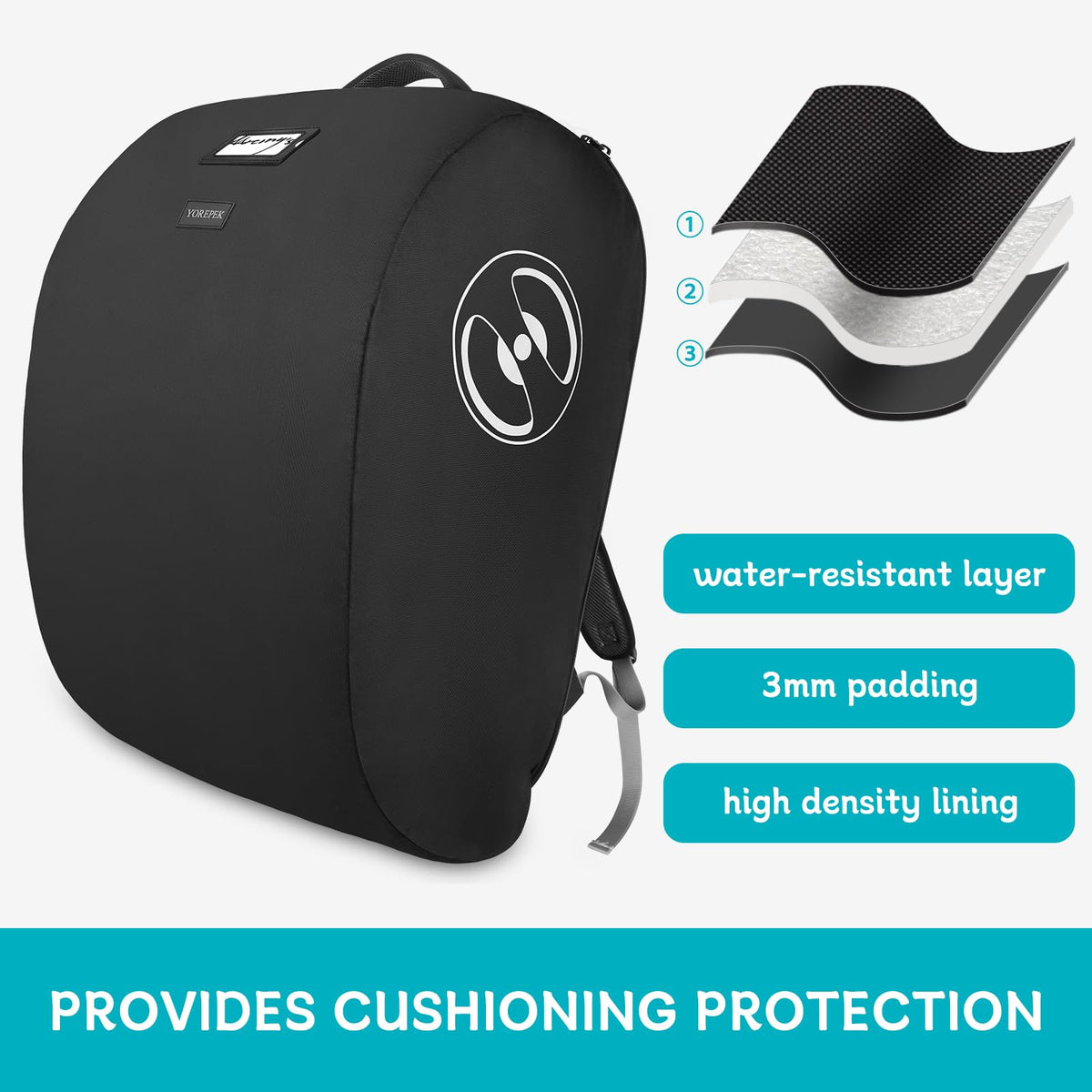 Padded Infant Car Seat Bag with Lockable Zipper G55649
