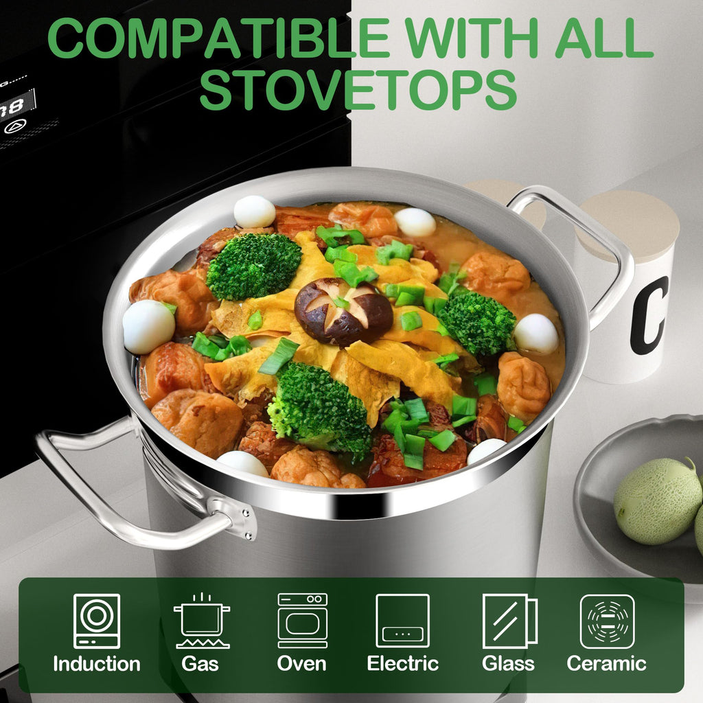40 Quart Stainless Steel Stockpot with Lid G982877