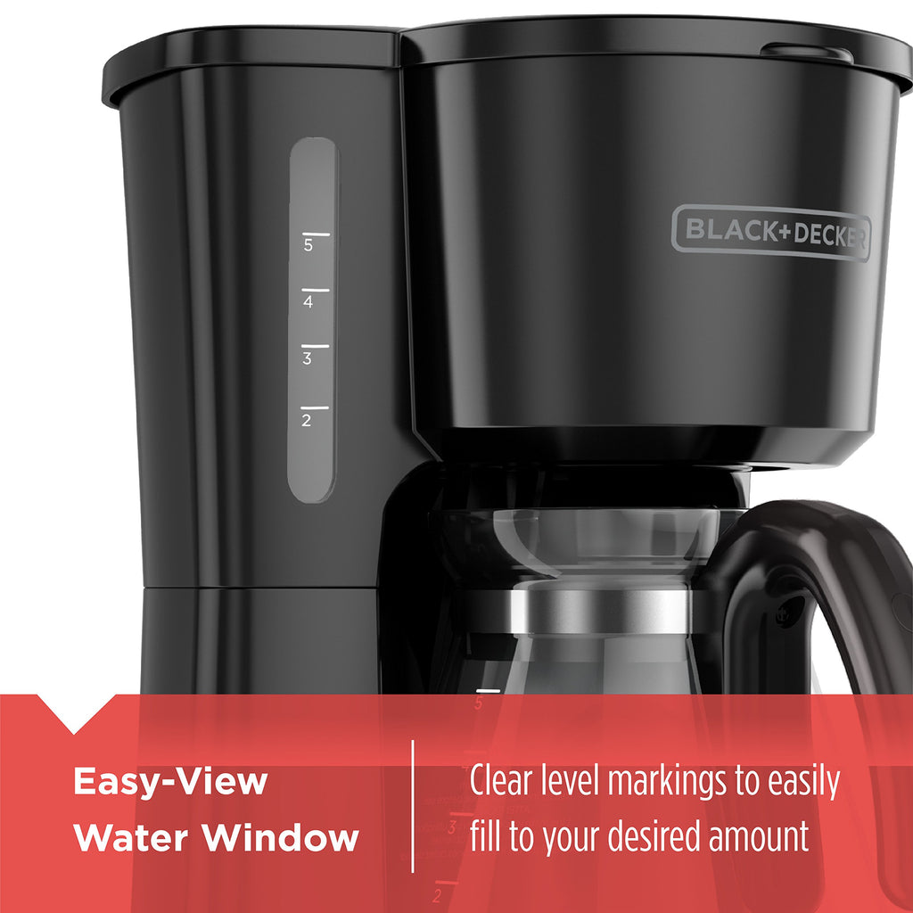 4-in-1 5-Cup Coffee Maker, Black J767