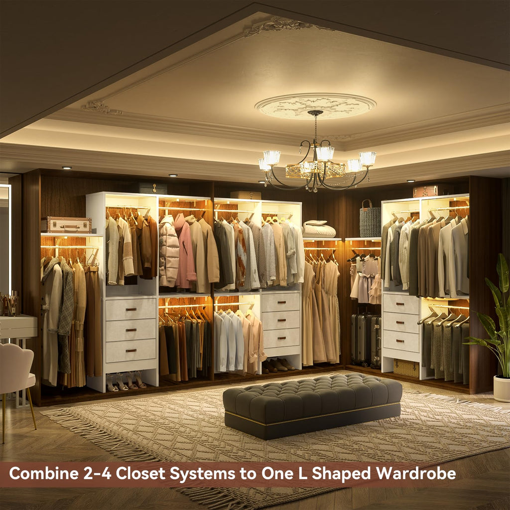 5FT Closet System with 3 Fabric Drawers D7403
