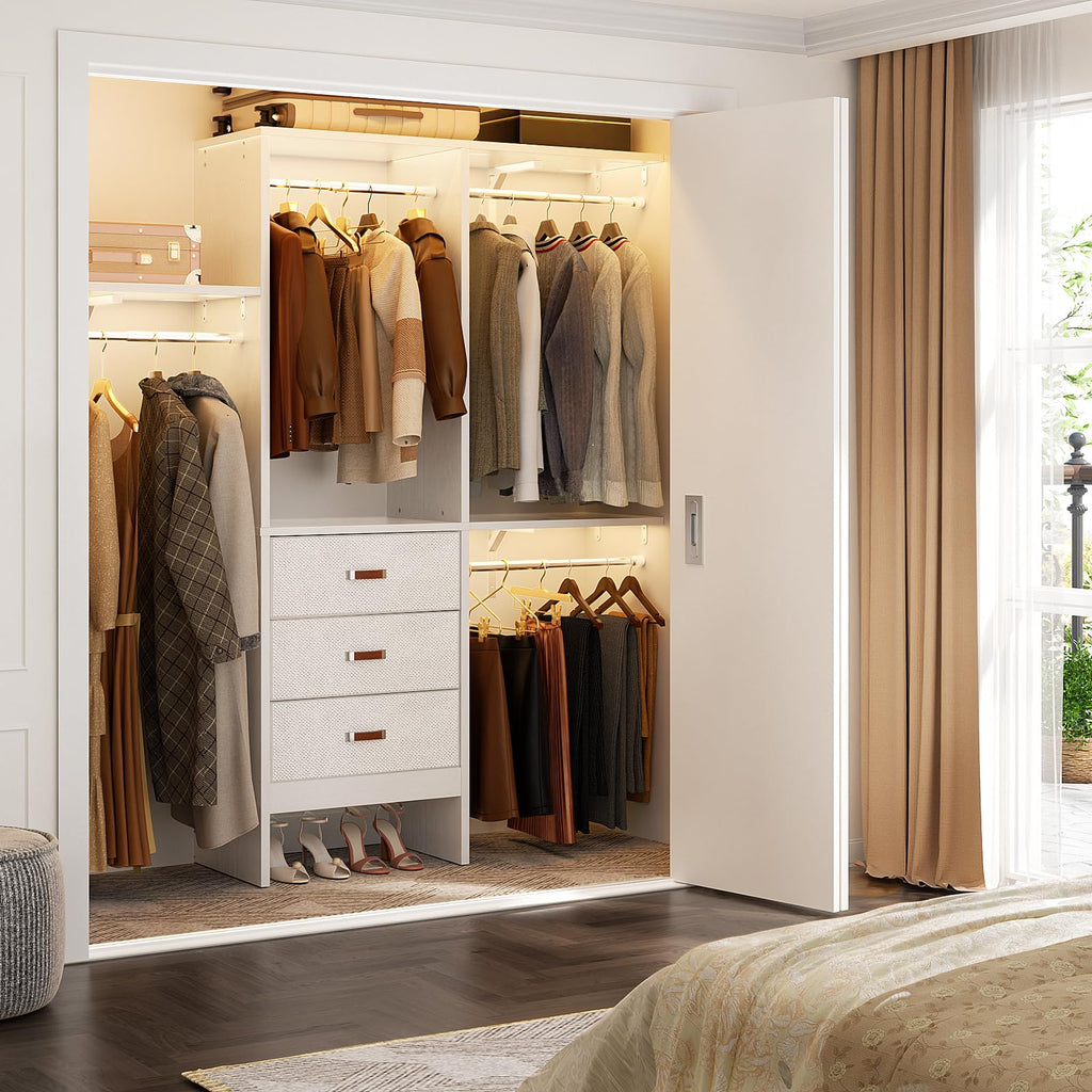 5FT Closet System with 3 Fabric Drawers D7403