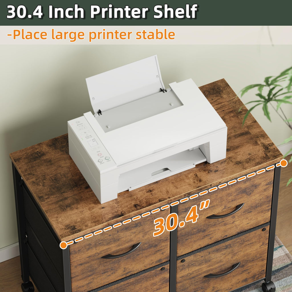 4 Drawer Mobile Lateral File Cabinet I2015