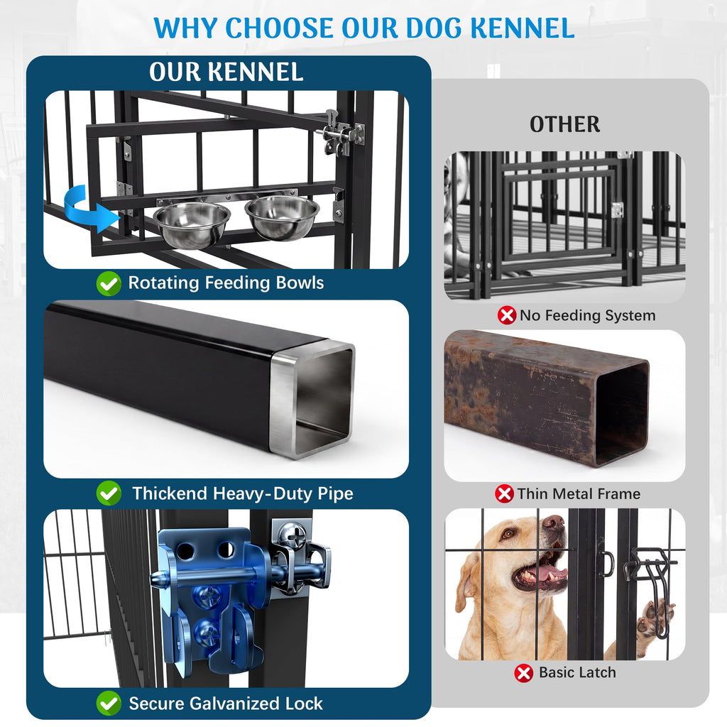 10×10FT Outdoor Dog Kennel with Roof M163479