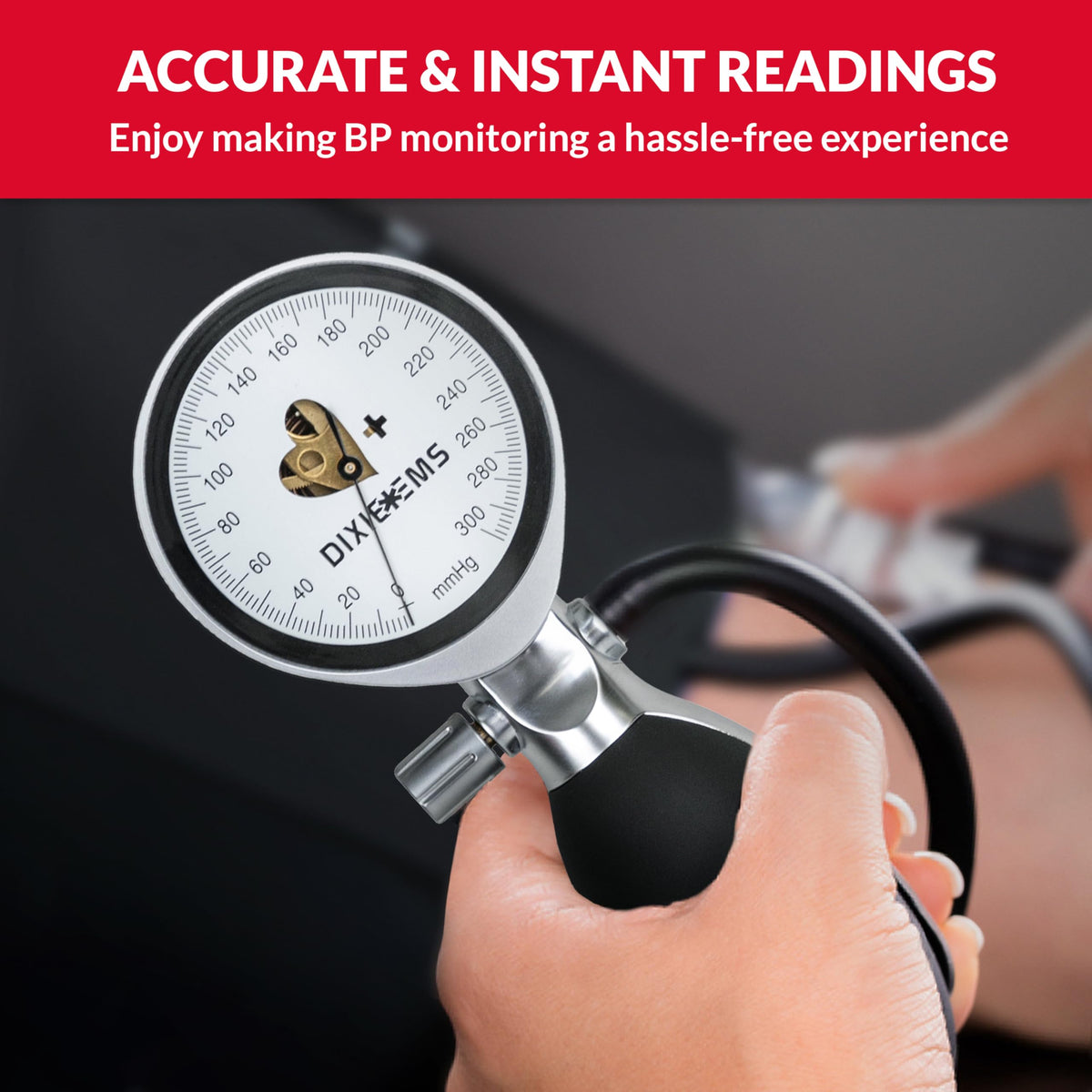Black Aneroid Sphygmomanometer Blood Pressure Cuff A82026