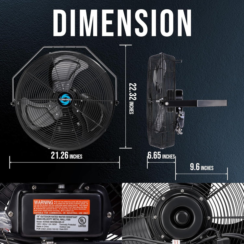 20-Inch High Velocity Wall Fan M28021