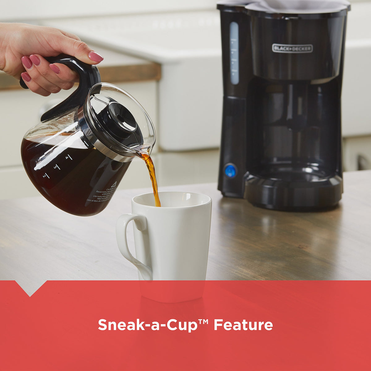 4-in-1 5-Cup Coffee Maker, Black J767