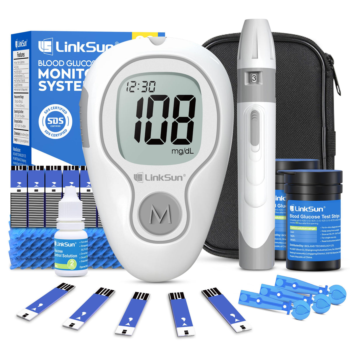 Glucose Monitor Kit, 100 Strips & Lancets J27352