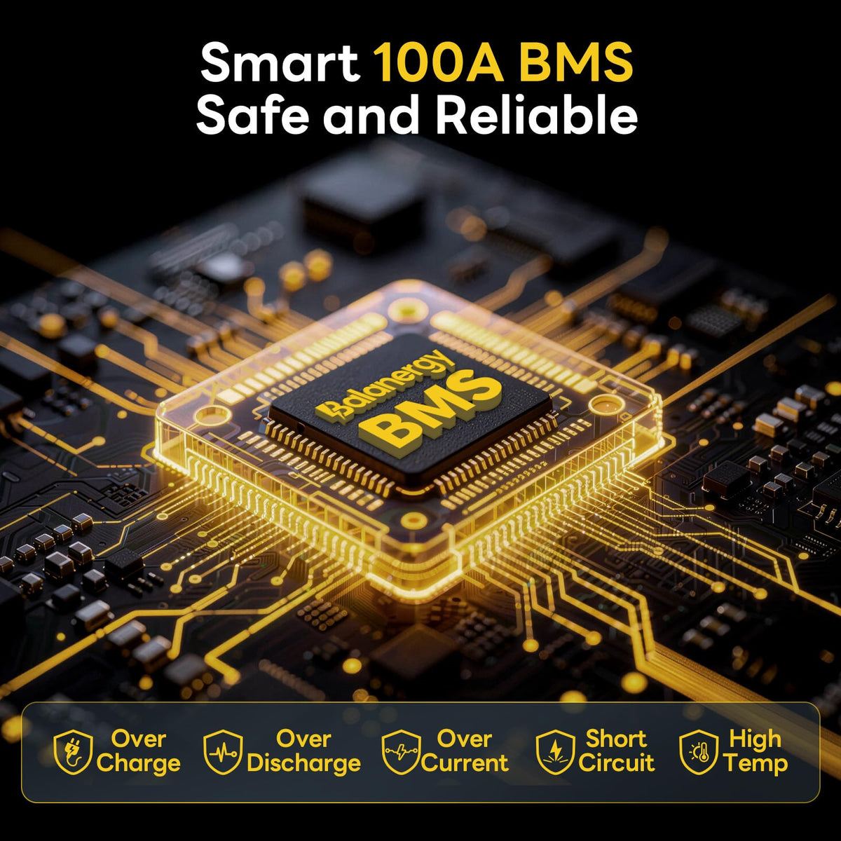 12V 100Ah LiFePO4 Lithium Battery Group 31 with 100A BMS G969