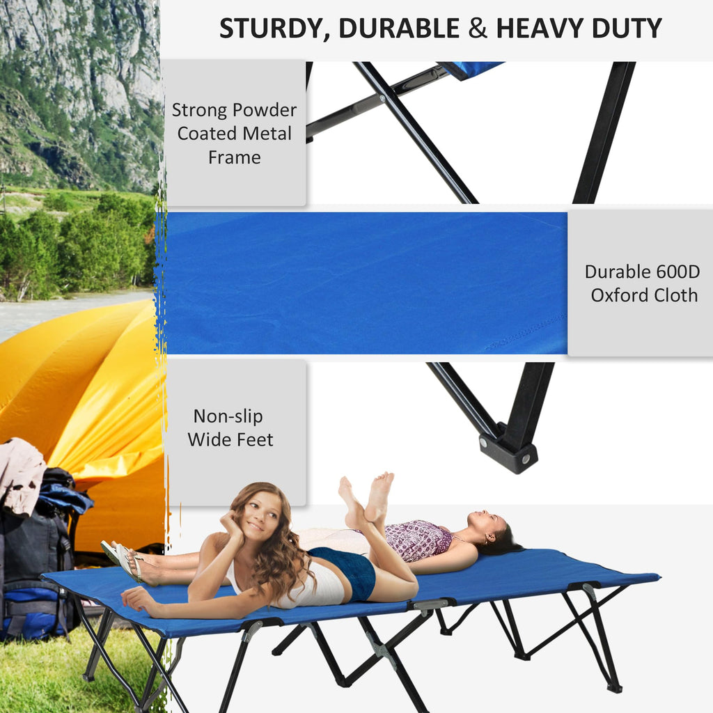 2 Person Folding Camping Cot with Carry Bag B8776