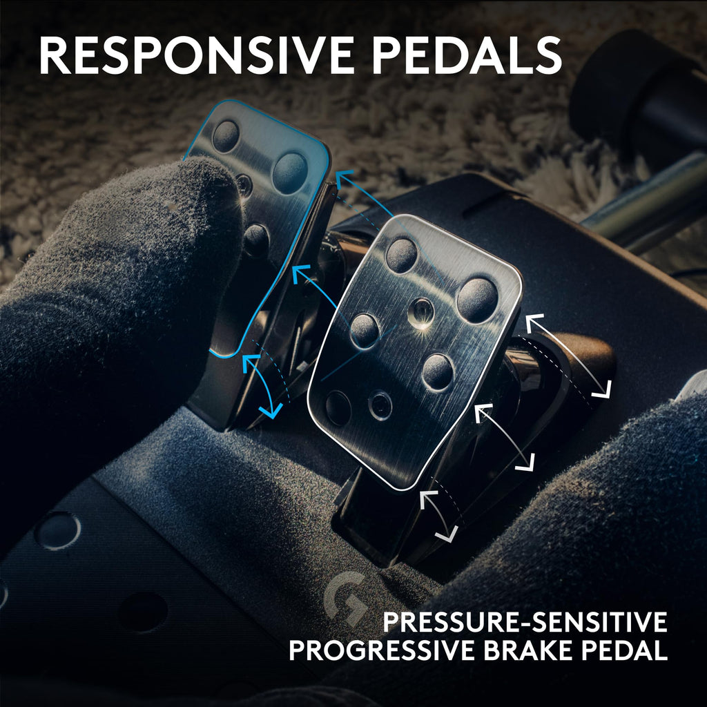 Racing Wheel and Pedals with Force Feedback and Leather Wheel Cover C97845