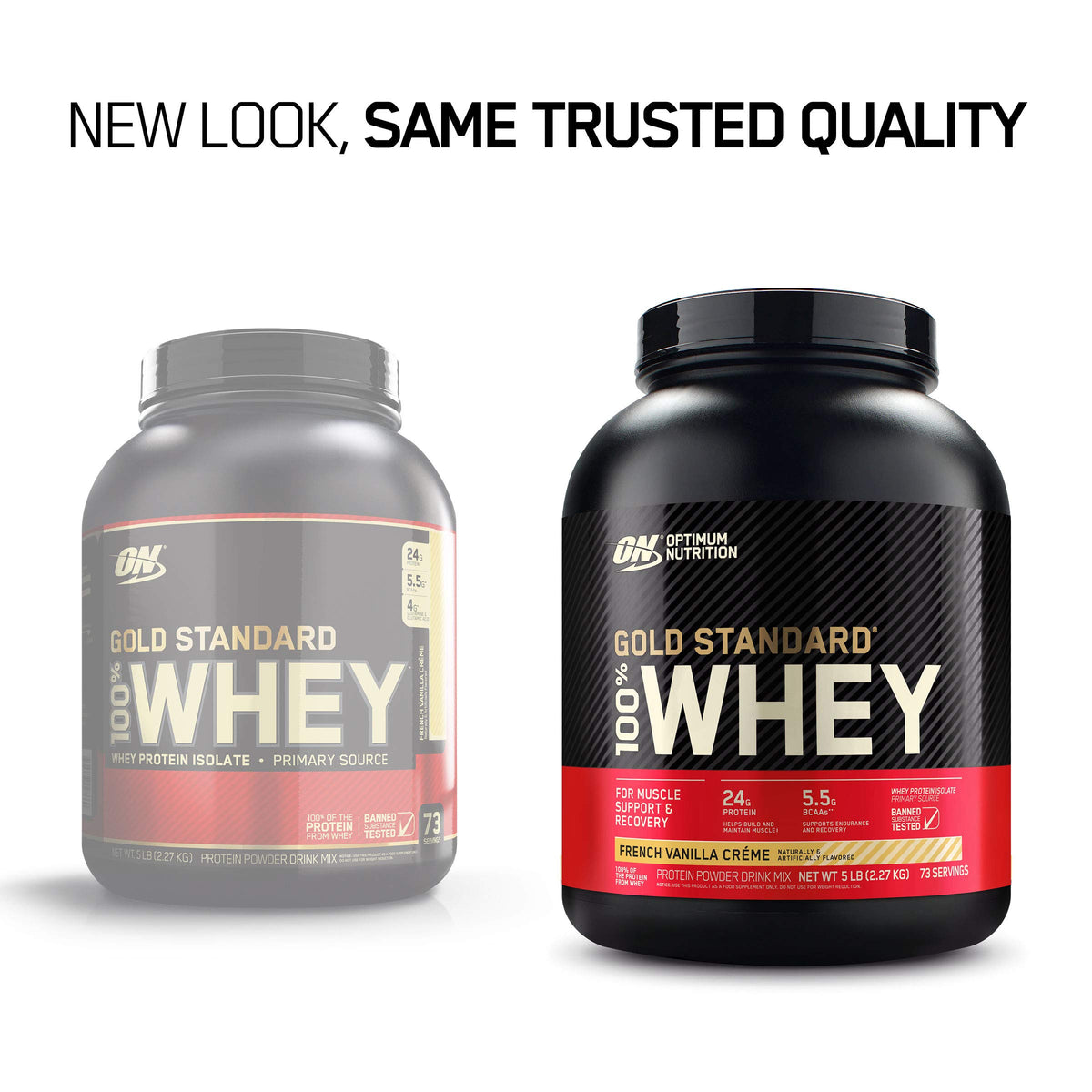 Whey Protein Powder French Vanilla 5 Pound N651162