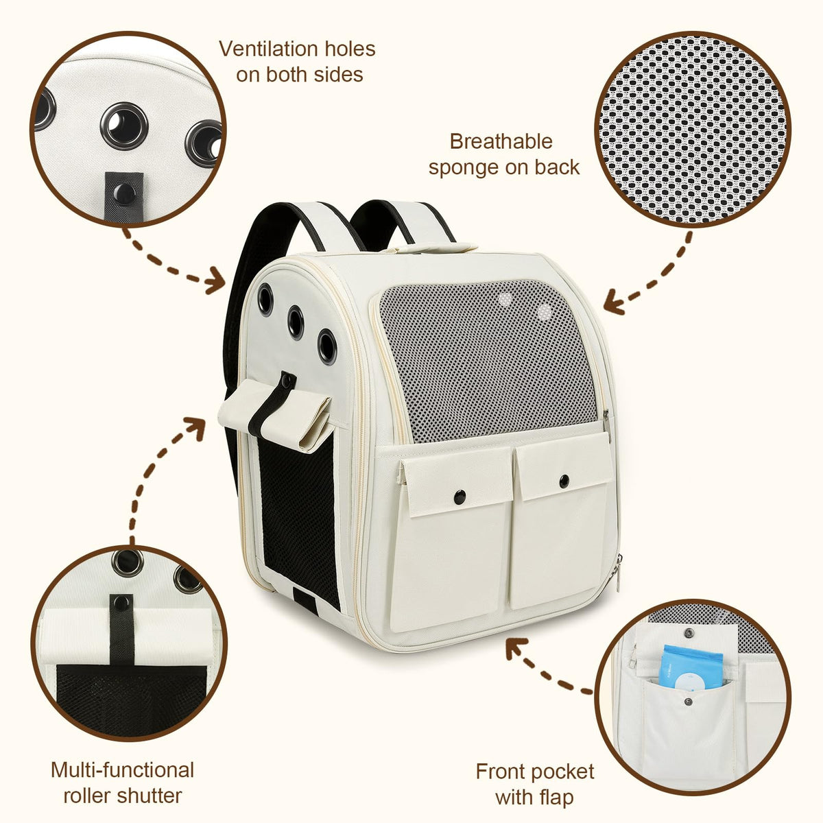 Ventilated Breathable Mesh Cat Carrier Backpack Z751