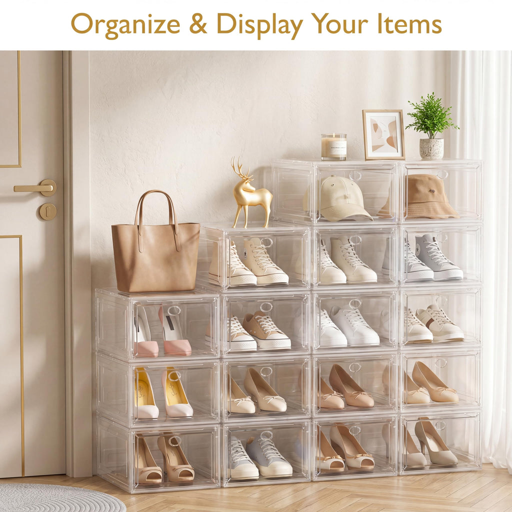 Clear Stackable Shoe Storage Box N918