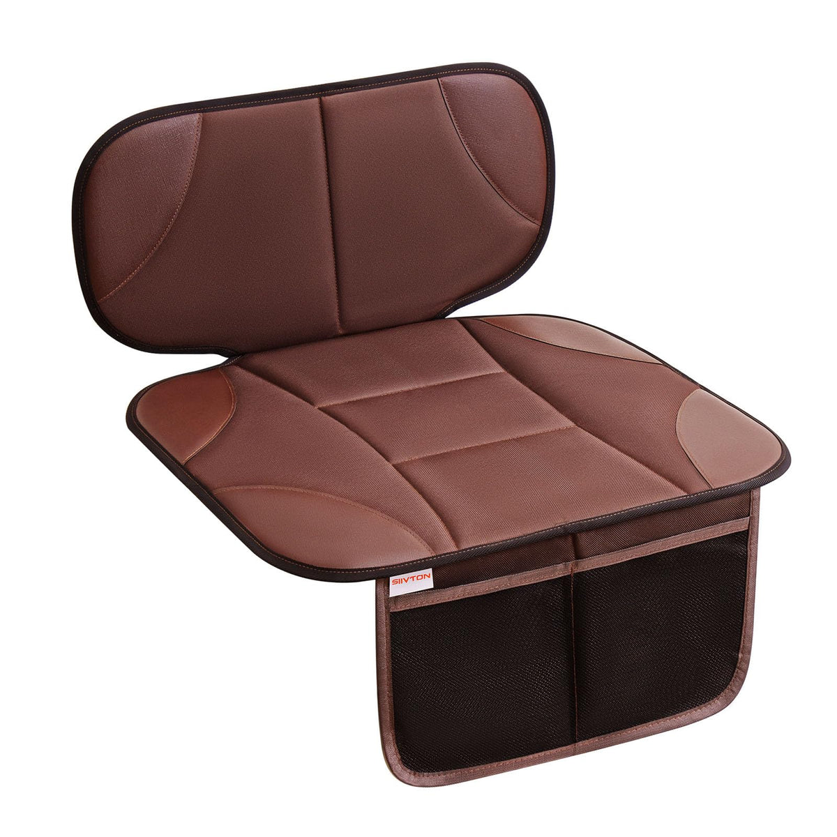 Black Car Seat Protector with 2 Storage Pockets Z31103