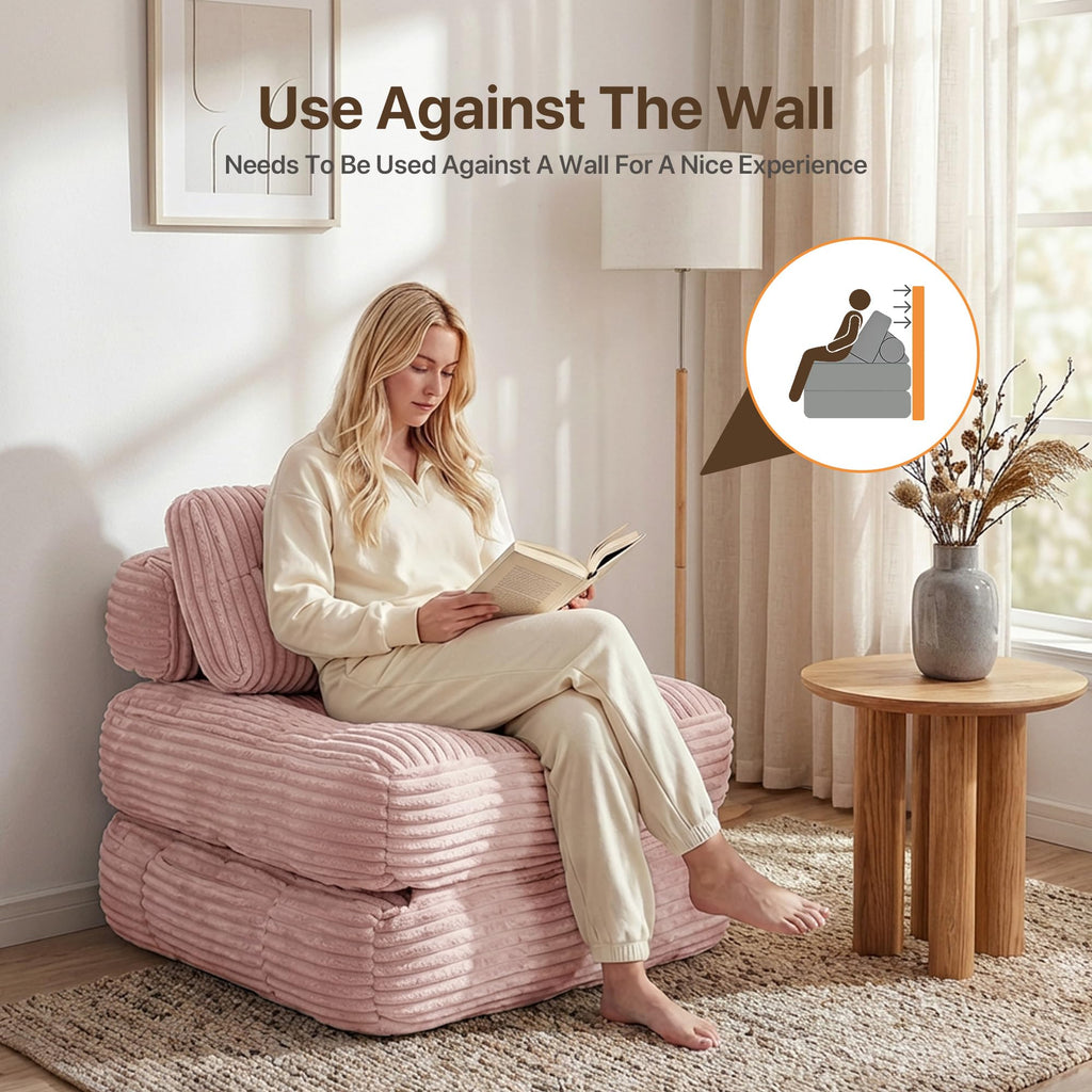 Pink Folding Sofa Bed A875390