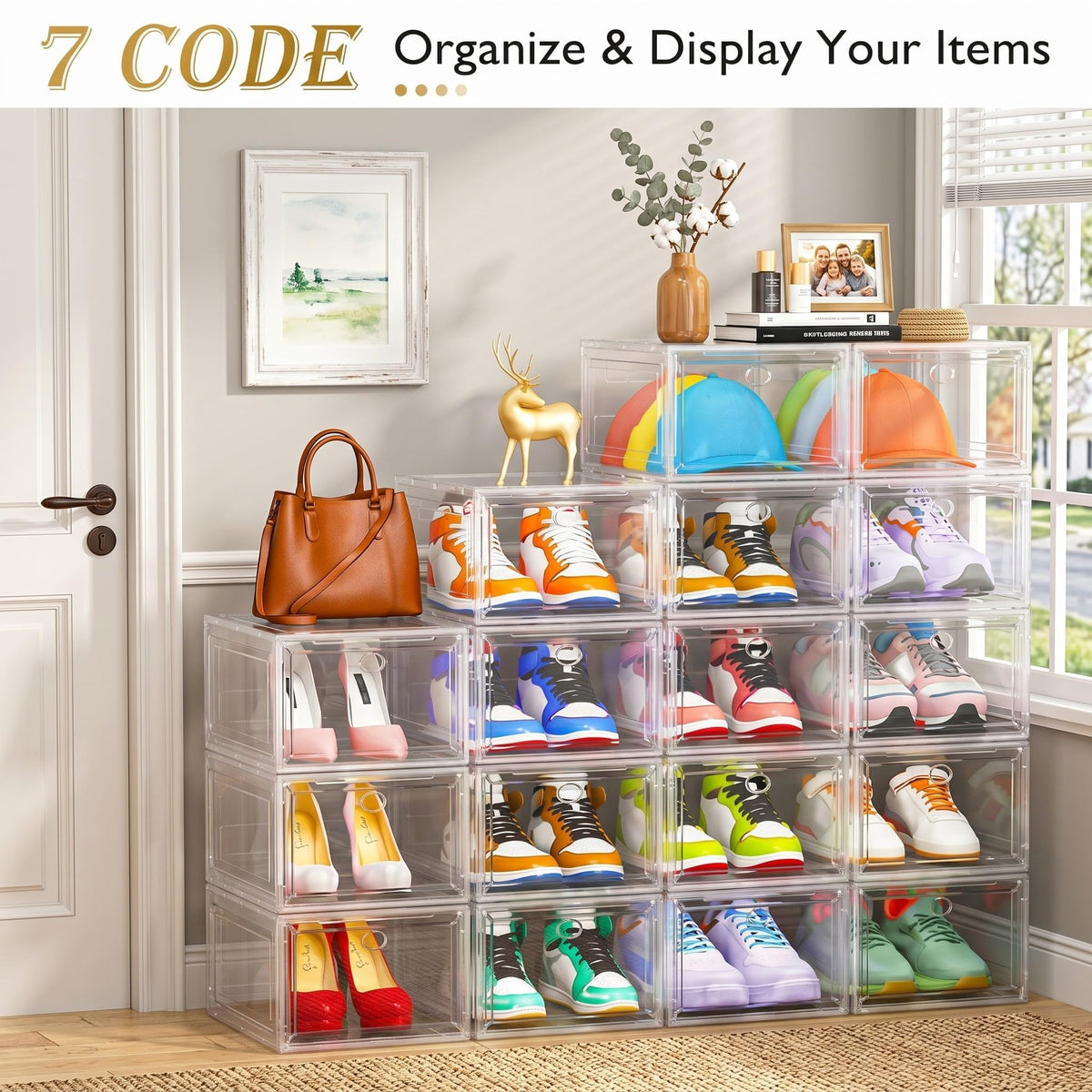 Clear Stackable Shoe Storage Box N918