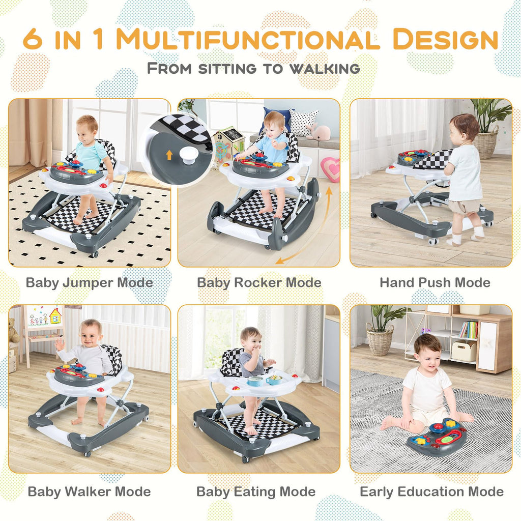 Foldable Adjustable Baby Walker with Wheels K3136