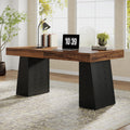 55" Wooden Office Desk with Double Pedestal K14313