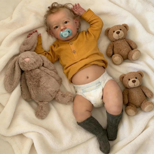 20 inch Vinyl Reborn Baby Doll with Hair F533905