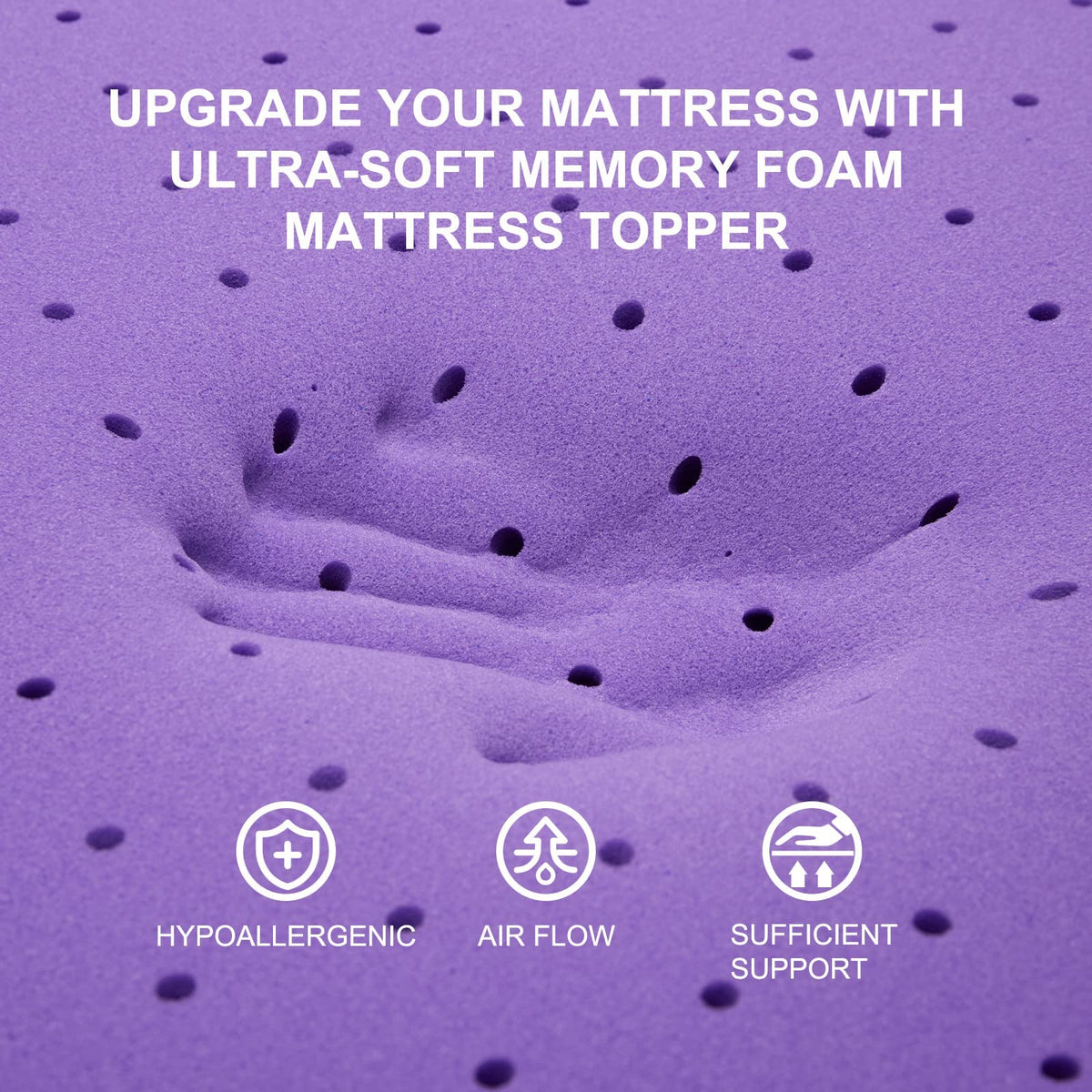 3 Inch Gel Memory Foam Mattress Topper Twin Size M4324