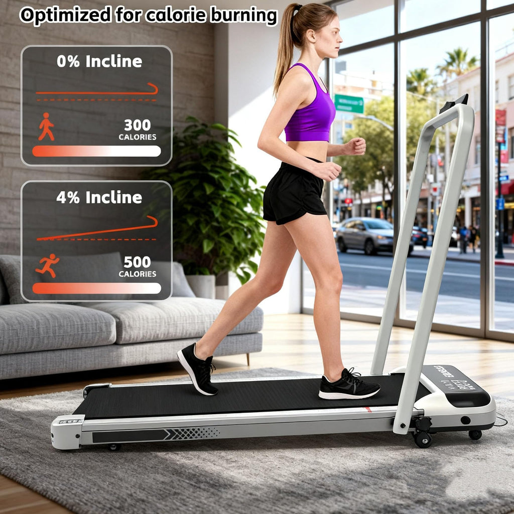 3 in 1 Compact Under Desk Treadmill with Handle Bar F6322